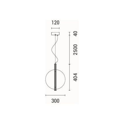 LED Lestenec na vrvici LED/12,6W/230V 3000K
