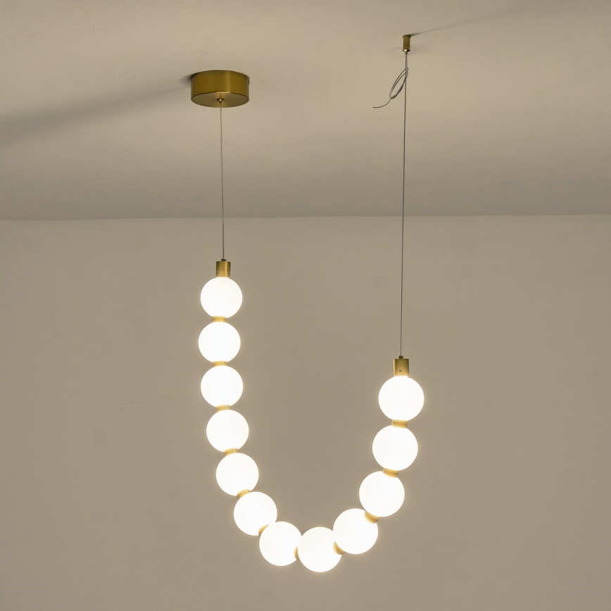 LED Lestenec na vrvici LED/12W/230V 3000K