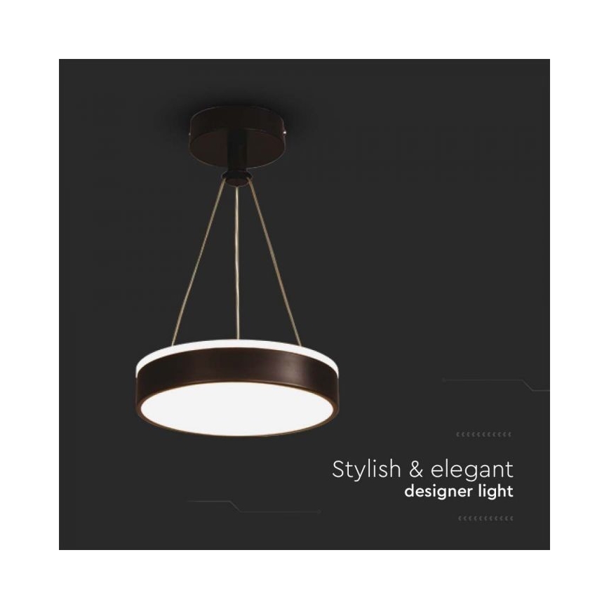 LED Lestenec na vrvici LED/12W/230V 4000K črna