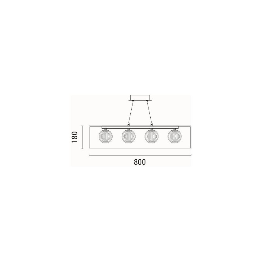 LED Lestenec na vrvici LED/14W/230V 3000K