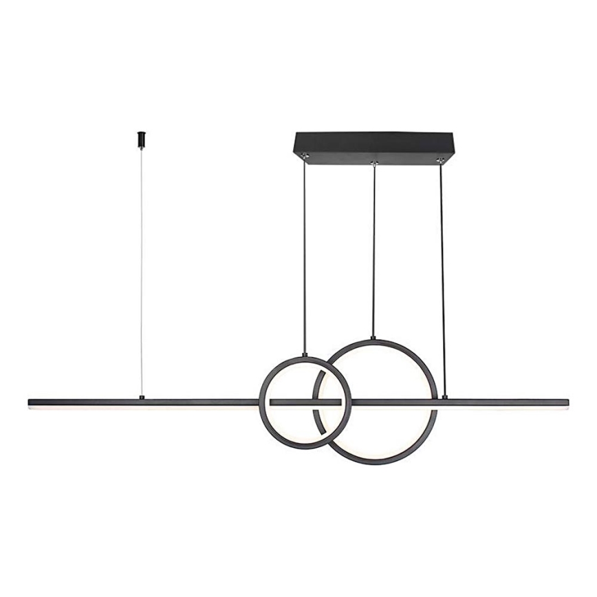 LED Lestenec na vrvici LED/15W/230V 4000K 80 cm črna