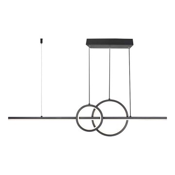 LED Lestenec na vrvici LED/15W/230V 4000K črna