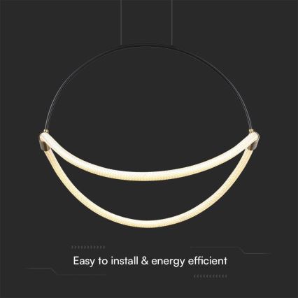 LED Lestenec na vrvici LED/16W/230V 3000K pr. 50 cm