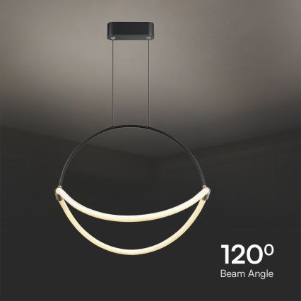 LED Lestenec na vrvici LED/16W/230V 3000K pr. 50 cm