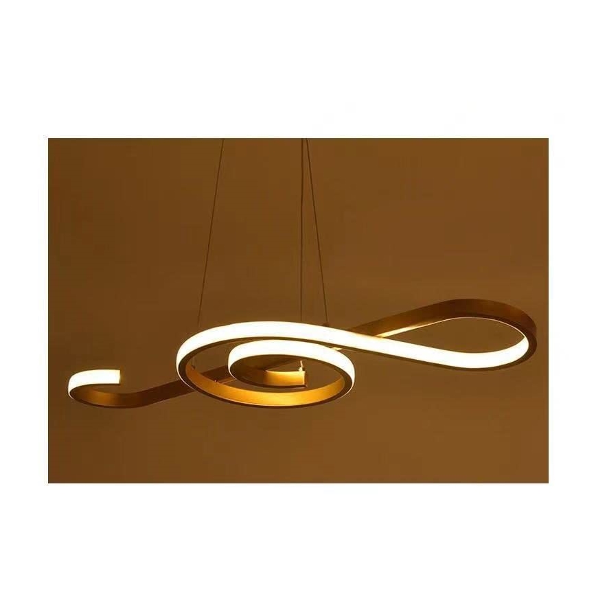 LED Lestenec na vrvici LED/18W/230V 3000K zlata