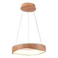 LED Lestenec na vrvici LED/18W/230V 3000K ø 40 cm rjava