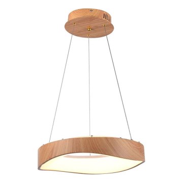 LED Lestenec na vrvici LED/18W/230V 3000K ø 40 cm rjava
