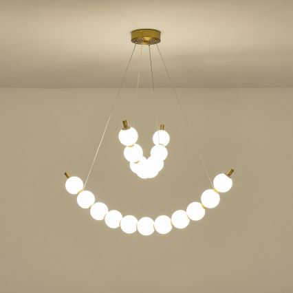 LED Lestenec na vrvici LED/19W/230V 3000K