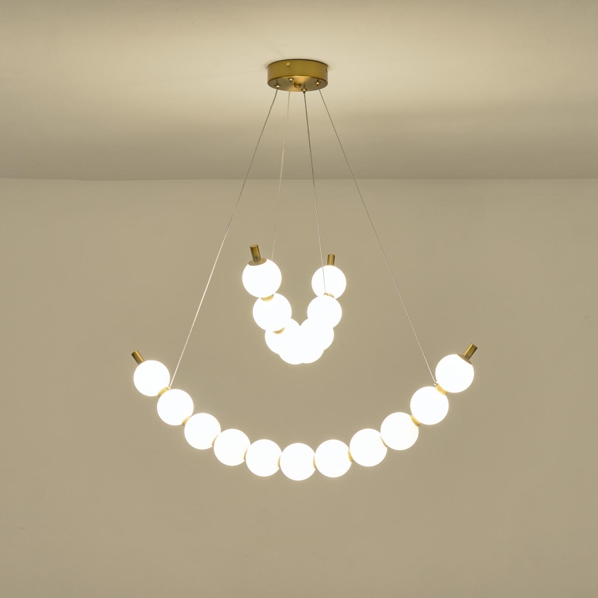 LED Lestenec na vrvici LED/19W/230V 3000K