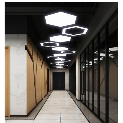 LED lestenec na vrvici LED/20W/230V, črn