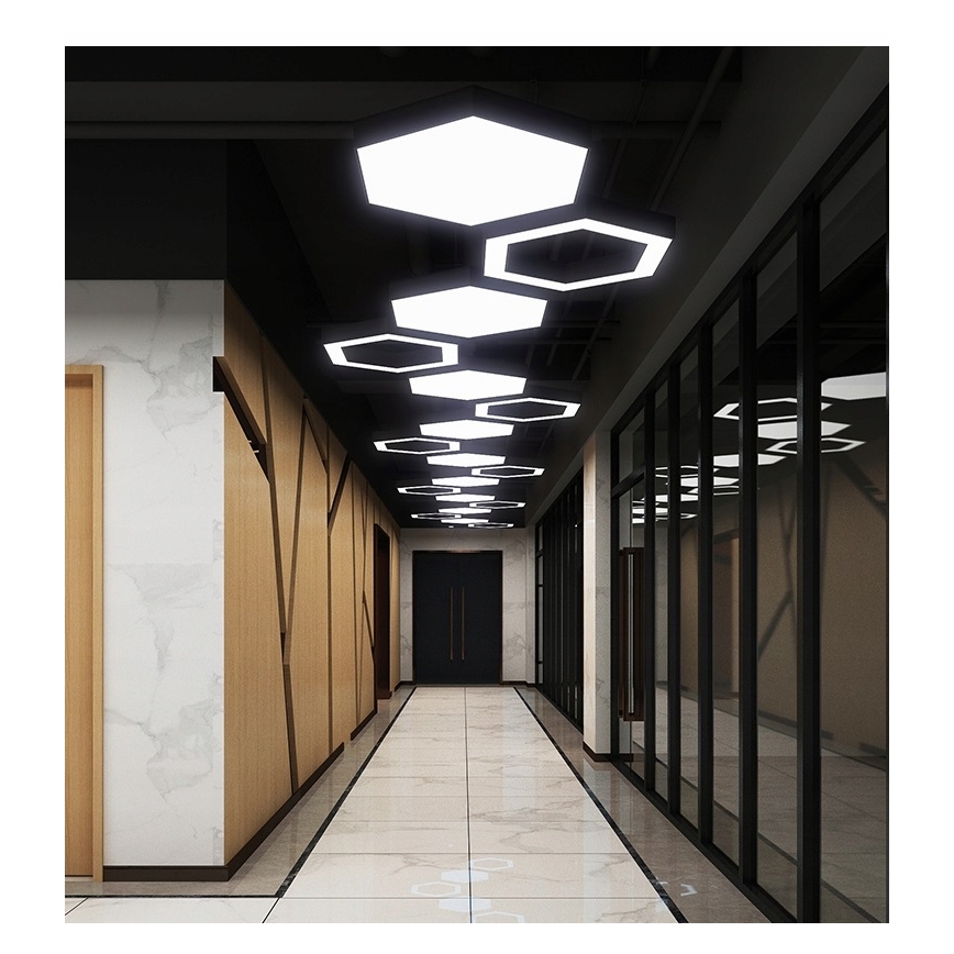 LED lestenec na vrvici LED/20W/230V, črn