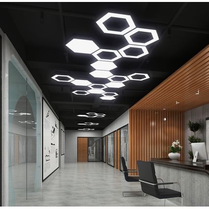 LED lestenec na vrvici LED/20W/230V, črn