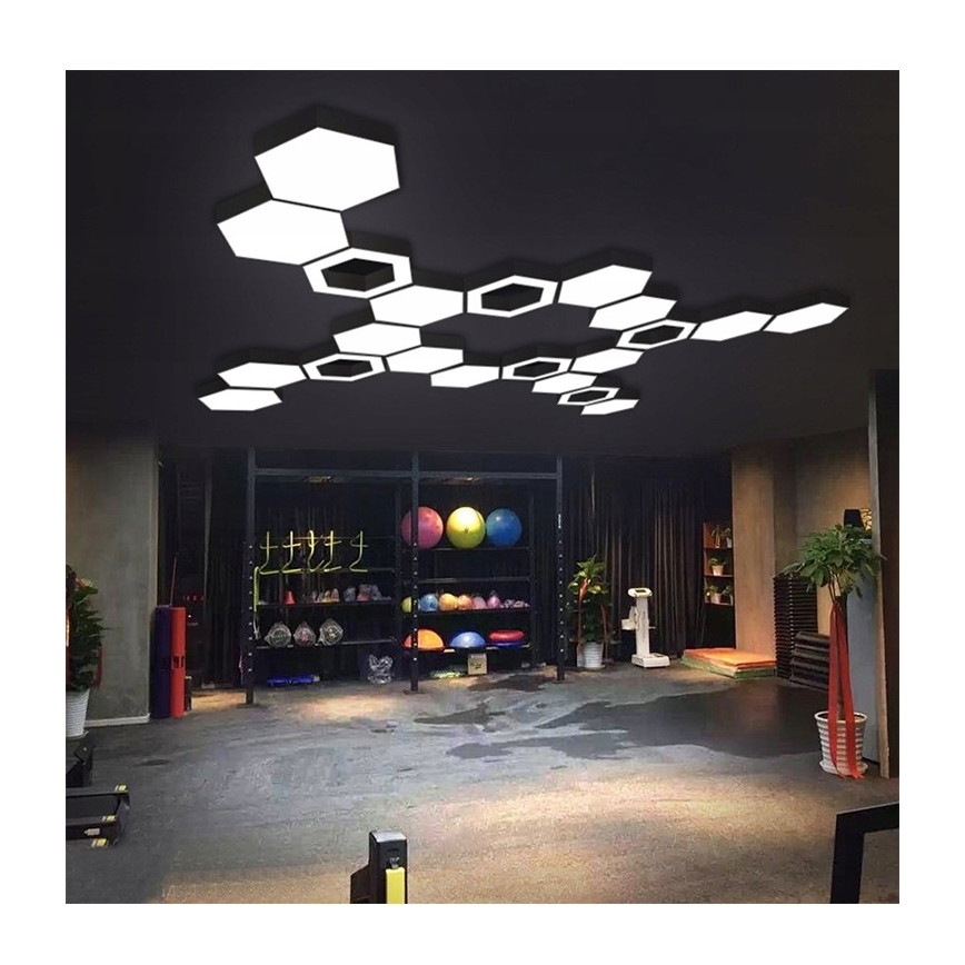 LED lestenec na vrvici LED/20W/230V, črn