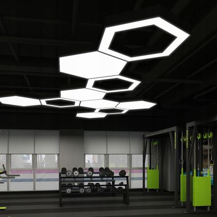 LED lestenec na vrvici LED/20W/230V, črn