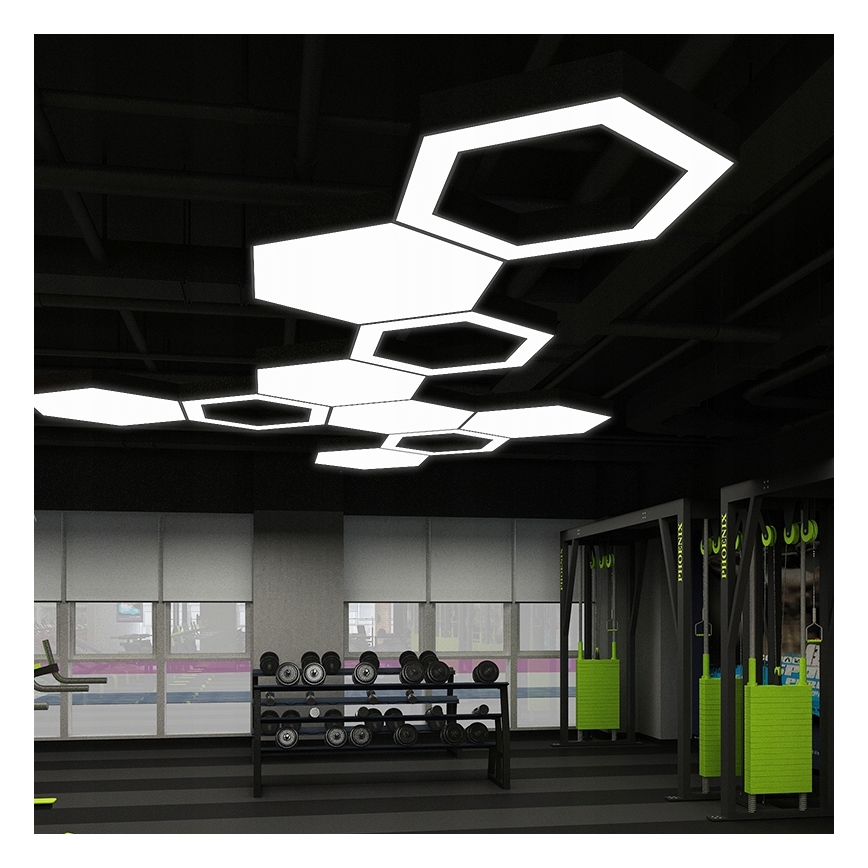 LED lestenec na vrvici LED/20W/230V, črn