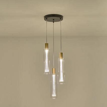 LED Lestenec na vrvici LED/21W/230V 3000K