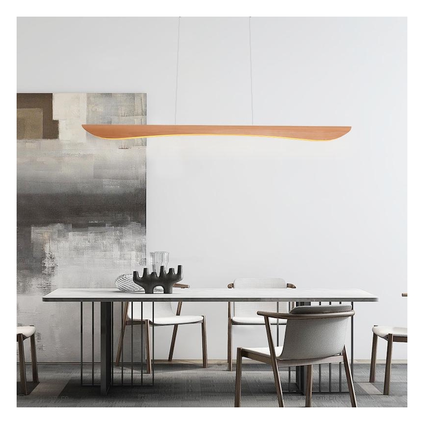 LED Lestenec na vrvici LED/22W/230V 4000K 120 cm bukev/trden les