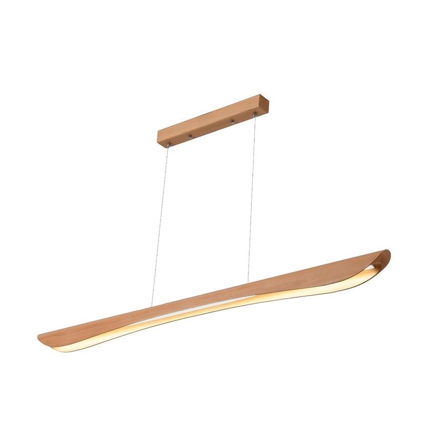 LED Lestenec na vrvici LED/22W/230V 4000K 120 cm bukev/trden les