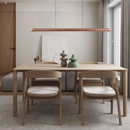 LED Lestenec na vrvici LED/22W/230V 4000K 120 cm pepel/trden les