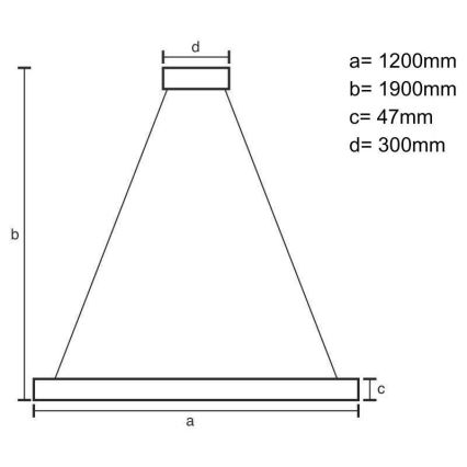 LED Lestenec na vrvici LED/22W/230V 4000K 120 cm pepel/trden les