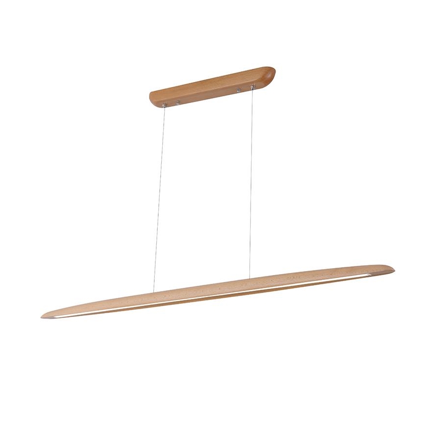 LED Lestenec na vrvici LED/22W/230V 4000K 130 cm bukev/trden les