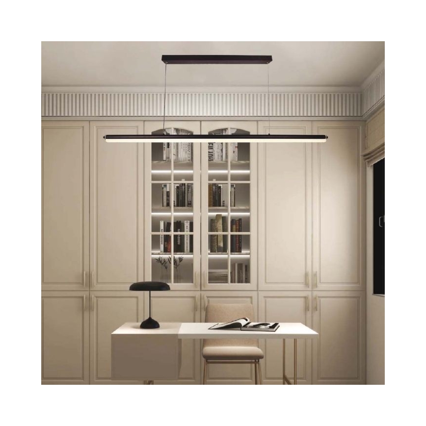 LED Lestenec na vrvici LED/23W/230V 4000K 120 cm črna