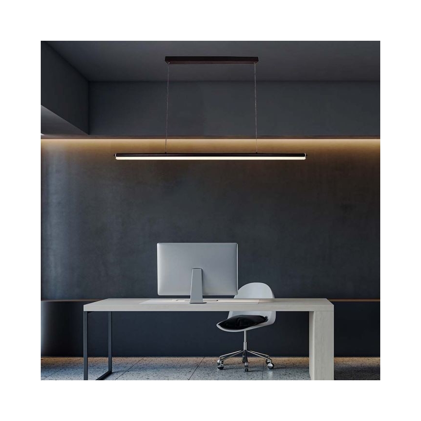 LED Lestenec na vrvici LED/23W/230V 4000K 120 cm črna