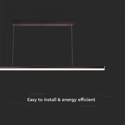 LED Lestenec na vrvici LED/23W/230V 4000K 120 cm črna