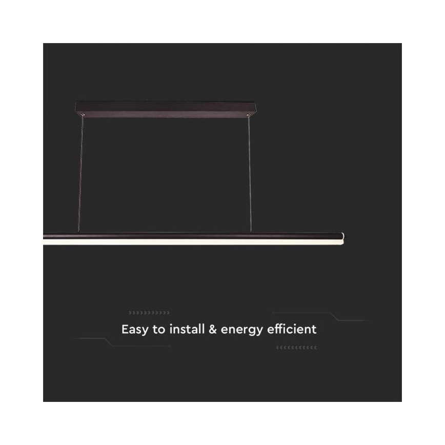 LED Lestenec na vrvici LED/23W/230V 4000K 120 cm črna