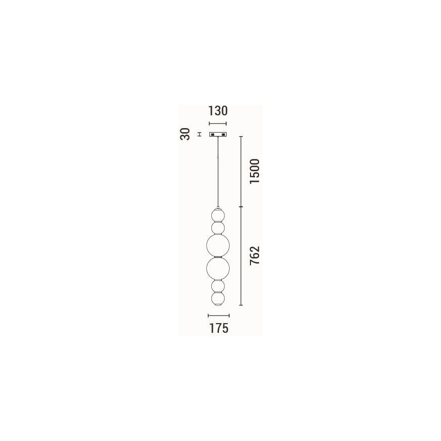 LED Lestenec na vrvici LED/24W/230V 3000K
