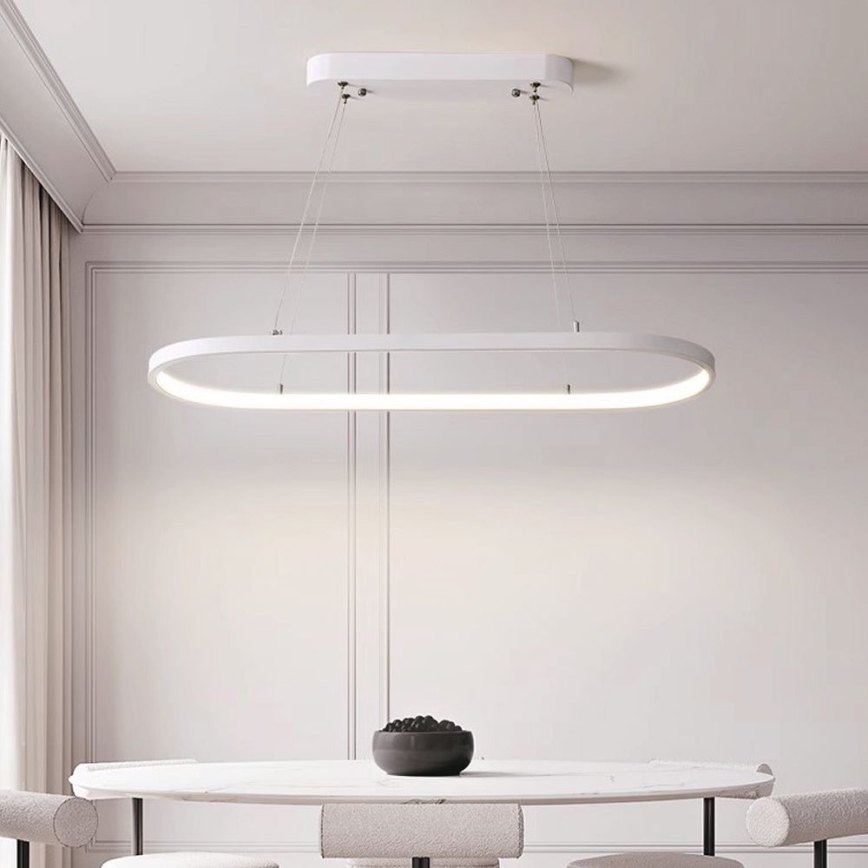 LED Lestenec na vrvici LED/24W/230V 4000K bela