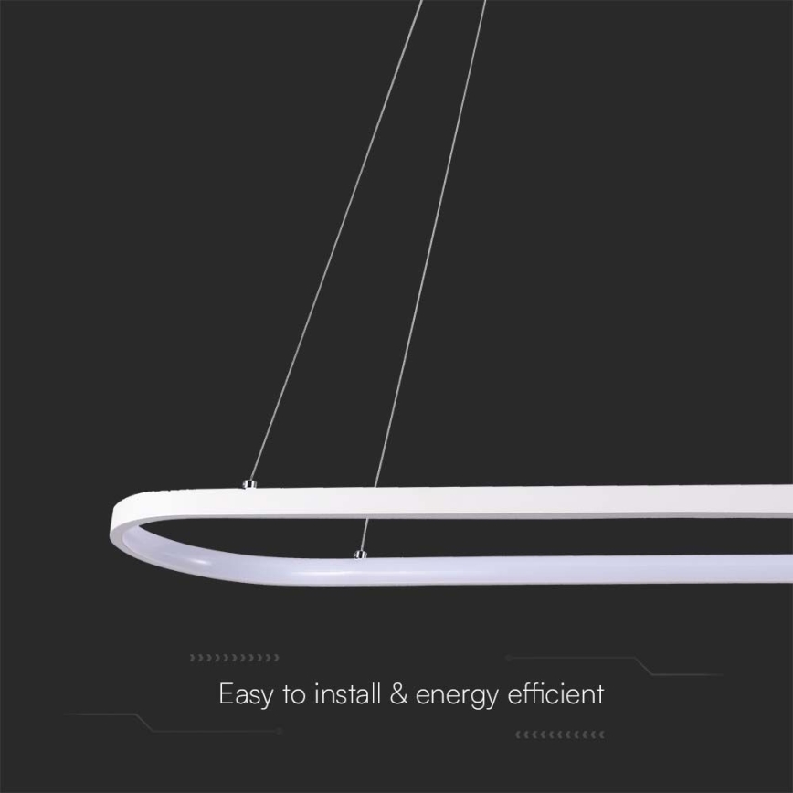 LED Lestenec na vrvici LED/24W/230V 4000K bela