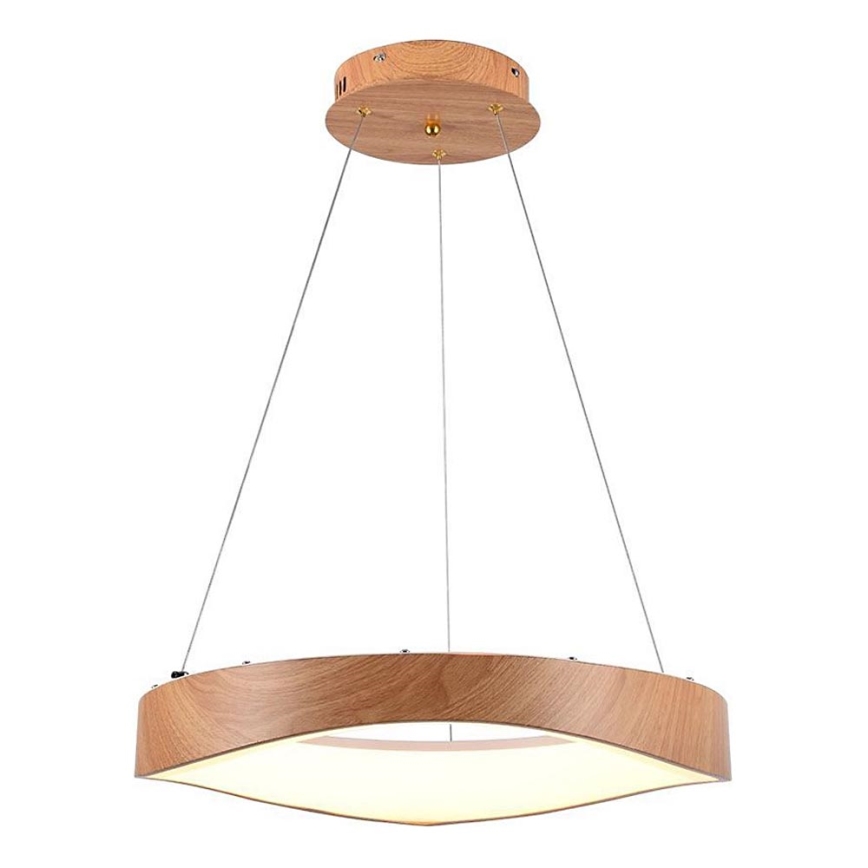 LED Lestenec na vrvici LED/25W/230V 3000K ø 50 cm rjava