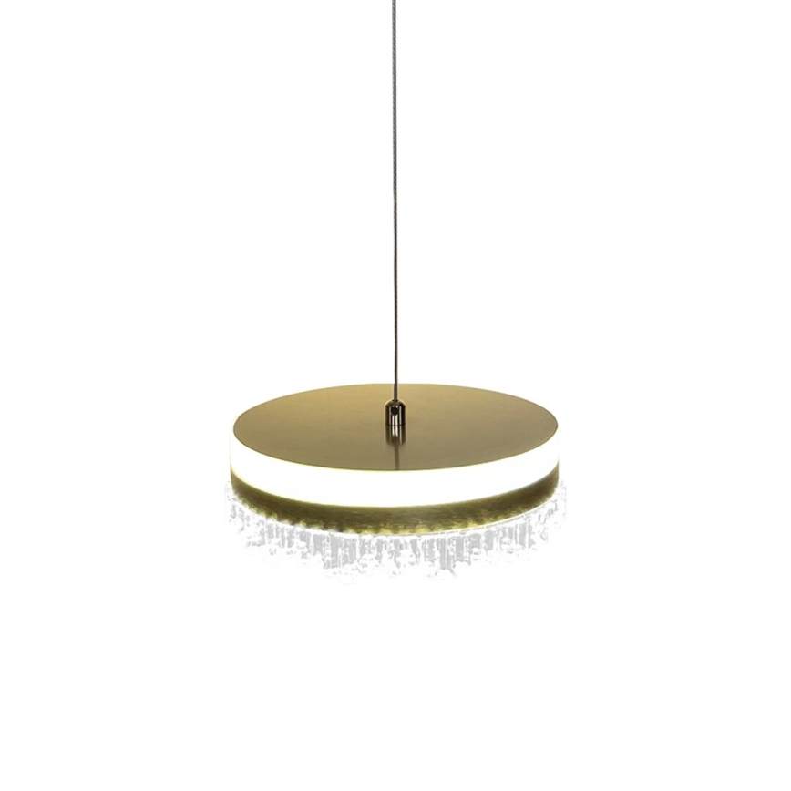 LED Lestenec na vrvici LED/25W/230V pr. 20 cm zlata
