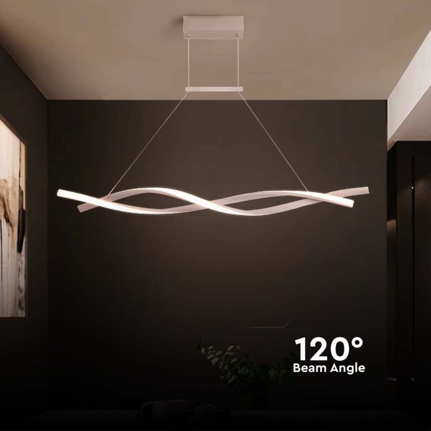 LED Lestenec na vrvici LED/30W/230V 4000K bela
