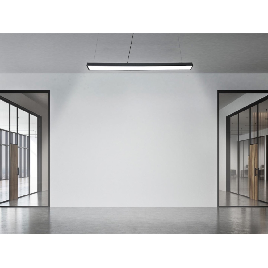 LED Lestenec na vrvici LED/32W/230V 4000K pr. 120 cm črna