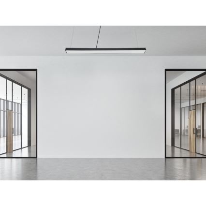 LED Lestenec na vrvici LED/32W/230V 4000K pr. 120 cm črna