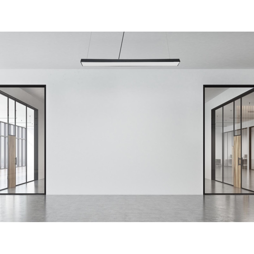 LED Lestenec na vrvici LED/32W/230V 4000K pr. 120 cm črna