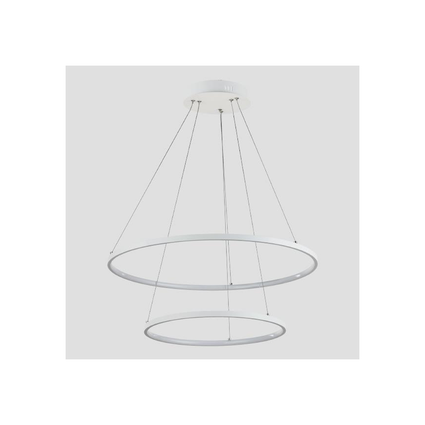 LED Lestenec na vrvici LED/37W/230V 3000K bela