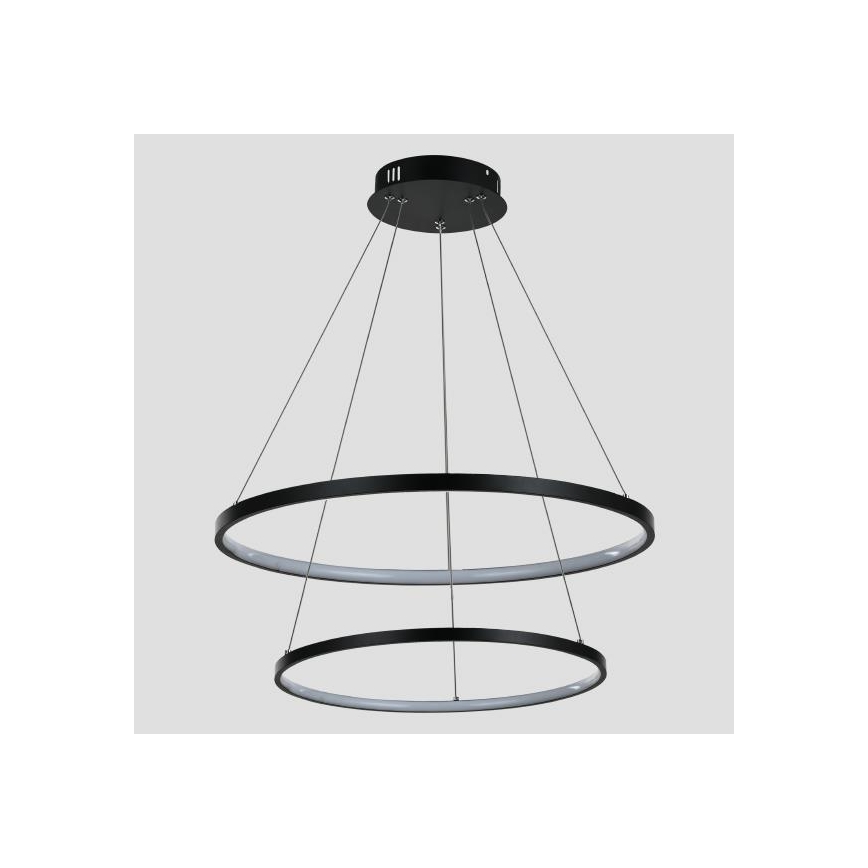 LED Lestenec na vrvici LED/37W/230V 3000K črna