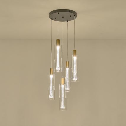 LED Lestenec na vrvici LED/38W/230V 3000K