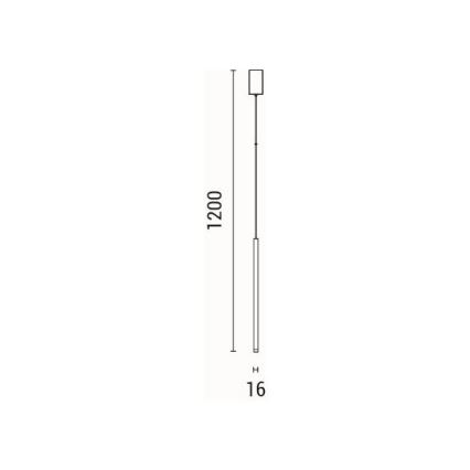 LED Lestenec na vrvici LED/3W/230V 3000K pr. 6 cm