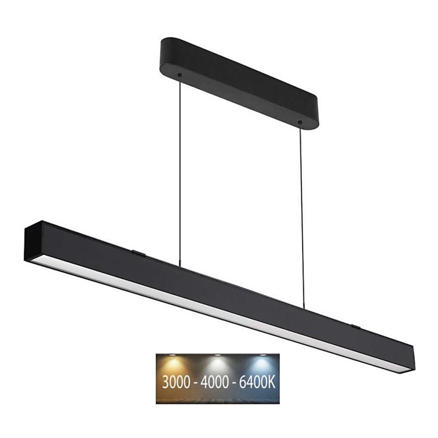 LED Lestenec na vrvici LED/40W/230V 3000/4000/6400K črna