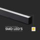 LED Lestenec na vrvici LED/40W/230V 3000/4000/6400K črna