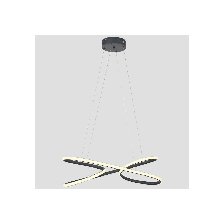 LED Lestenec na vrvici LED/40W/230V 4000K črna