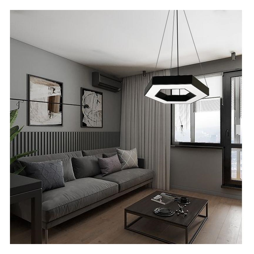 LED Lestenec na vrvici LED/40W/230V 4000K pr. 80 cm