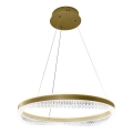 LED Lestenec na vrvici LED/52W/230V pr. 60 cm zlata