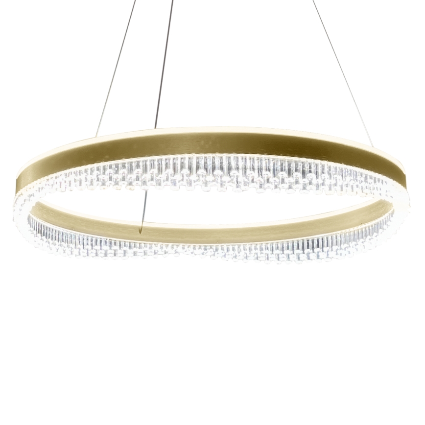 LED Lestenec na vrvici LED/52W/230V pr. 60 cm zlata