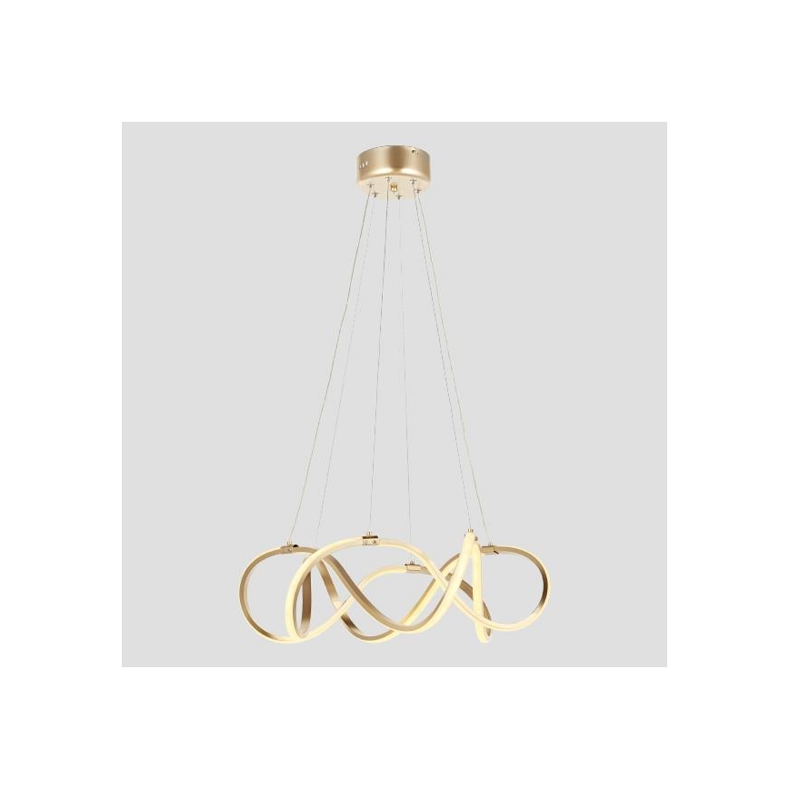 LED Lestenec na vrvici LED/54W/230V 3000/4000/6000K zlata