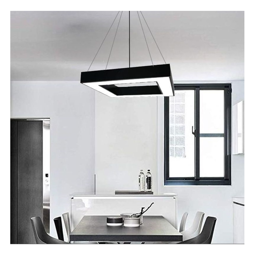 LED Lestenec na vrvici LED/55W/230V 4000K 80x80 cm